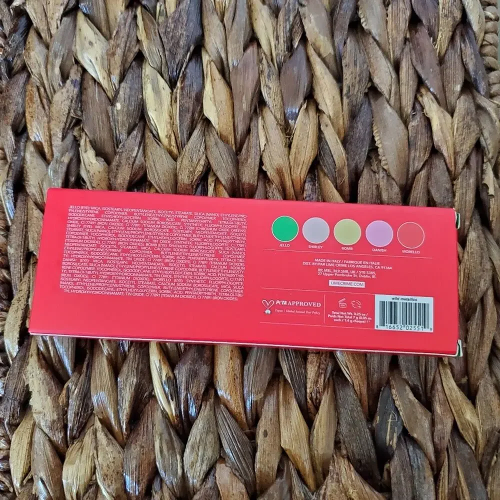 NIB Lime Crime Wet Cherry Wild Metallics Eyeshadow Pallet